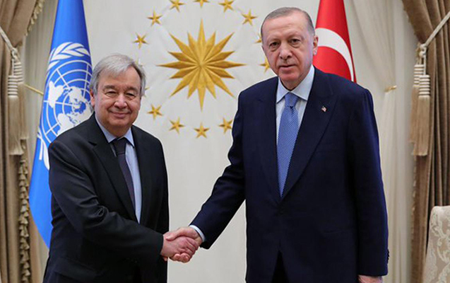 Ərdoğan Quterreşlə Qəzzanı müzakirə etdi