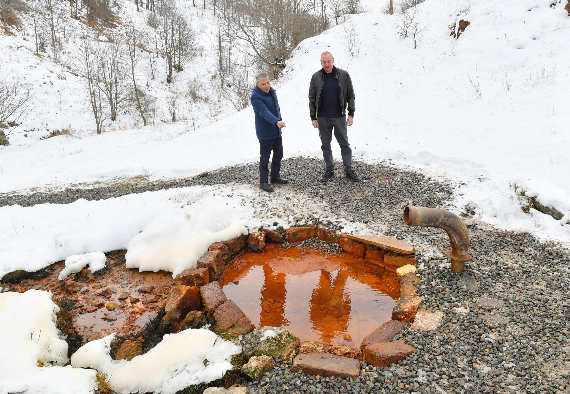 Prezident Şuşa rayonundakı “Turşsu” bulağında olub - YENİLƏNDİ + FOTO