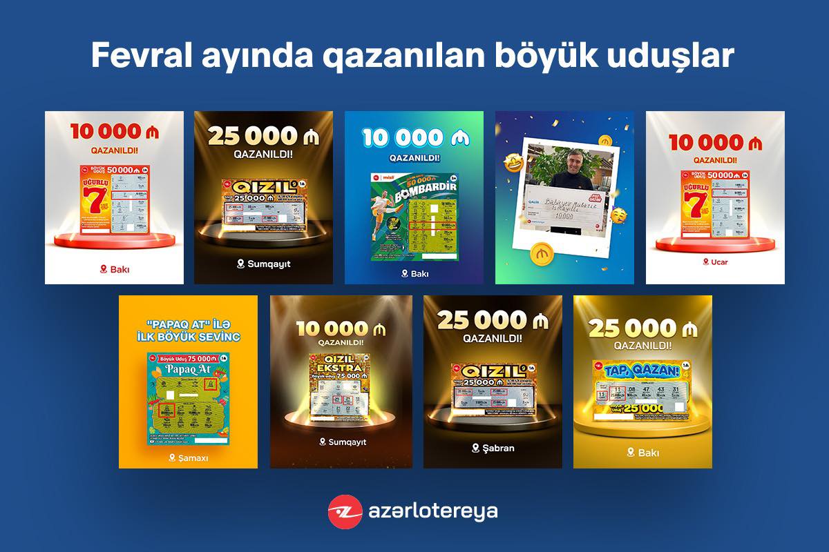 “Azərlotereya” fevralda 14 böyük uduş QAZANDIRIB