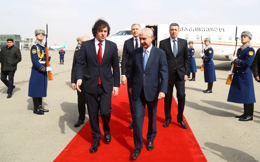 Gürcüstanın Baş naziri Azərbaycana rəsmi SƏFƏRƏ GƏLDİ - FOTO