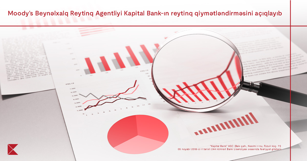 Moody’s Beynəlxalq Reytinq Agentliyi Kapital Bank-ın reytinq qiymətləndirməsini açıqladı