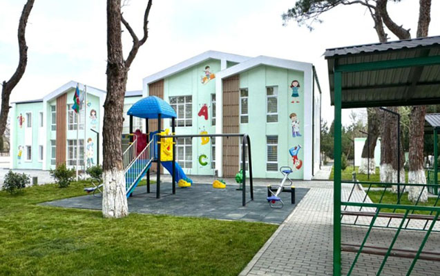 Heydər Əliyev Fondu Samuxda yeni körpələr evi - uşaq bağçası inşa etdi - FOTOLAR