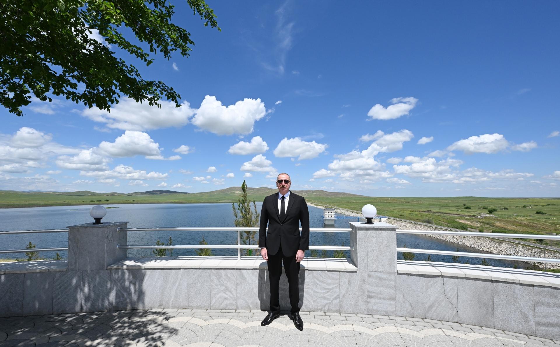 İlham Əliyev Köndələnçay su anbarları kompleksinin açılışında iştirak etdi - FOTOLAR - YENİLƏNDİ