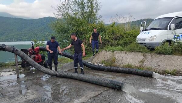 Nohurda suyun səviyyəsi qalxdı, FHN hərəkətə keçdi