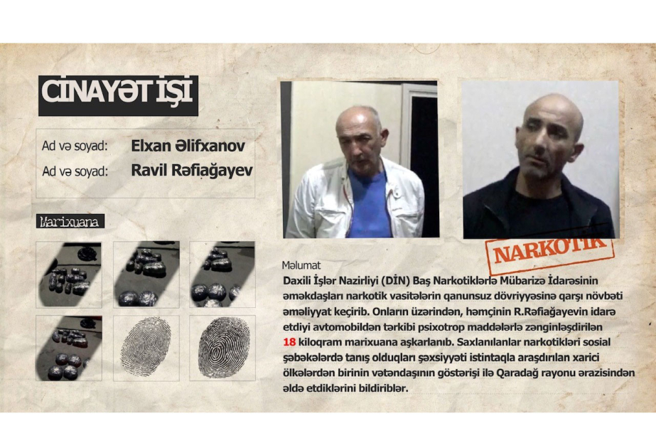 Bakıda narkokuryerlər SAXLANILDI: 18 kq marixuana və... - VİDEO