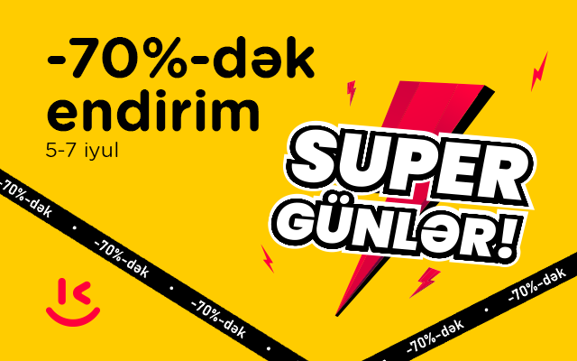 “Kontakt”ın “Super günlər”ində -70%-dək endirim olacaq – YALNIZ 3 GÜN