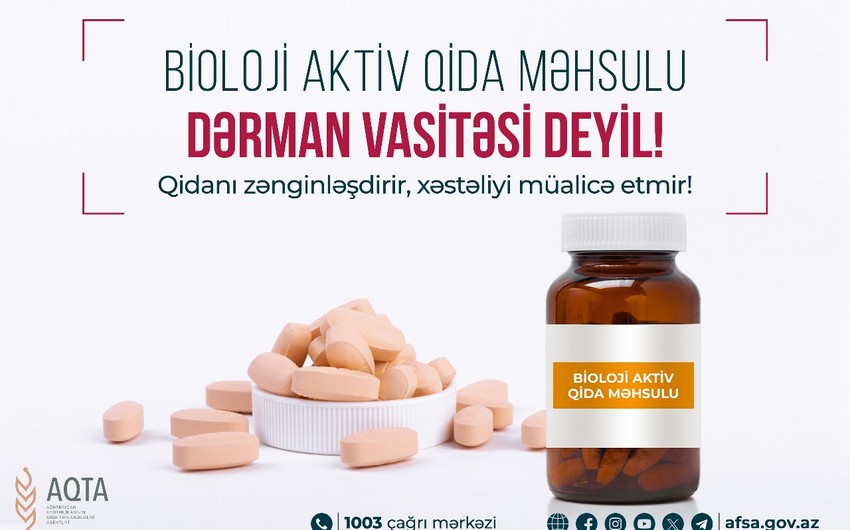 AQTA bioloji aktiv qida məhsulları ilə bağlı XƏBƏRDARLIQ ETDİ