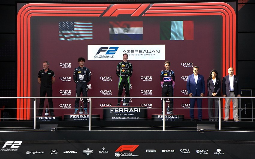 "Formula 2": Sprint yarışının qalibi mükafatlandırıldı