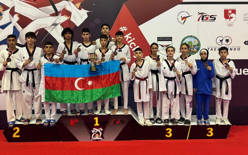 Azərbaycan taekvondoçuları Albaniyada 14 medal qazandılar