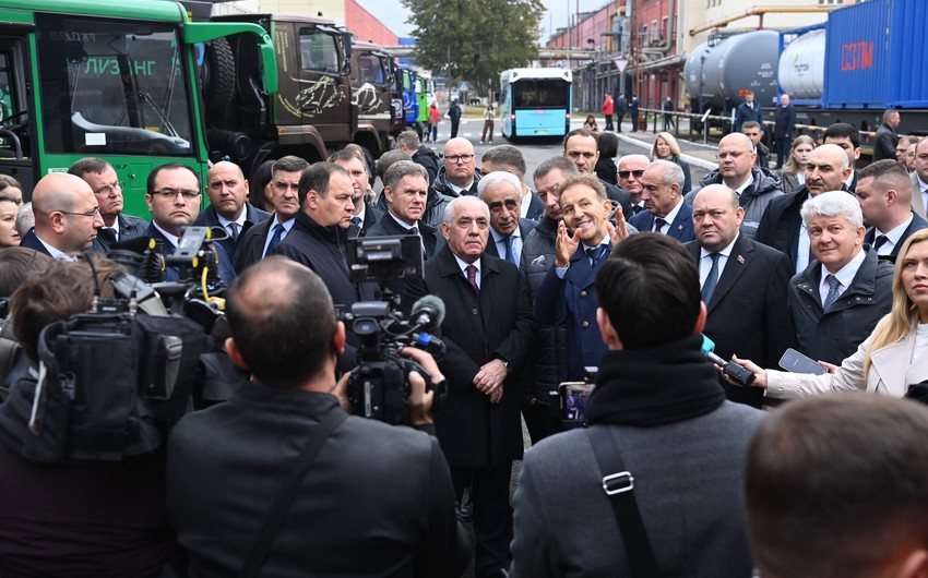 Əli Əsədov Minsk Avtomobil Zavodunda oldu - FOTOLAR