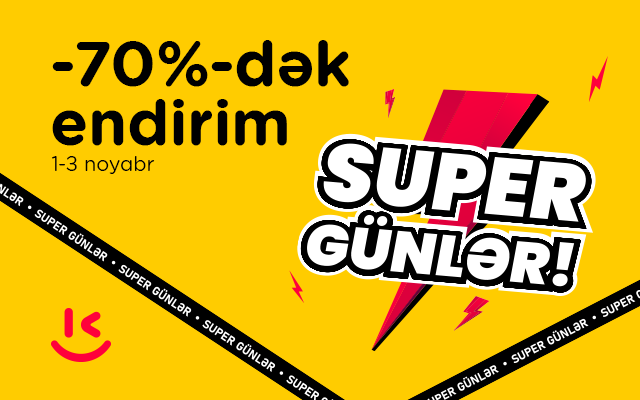 “Kontakt”ın “Super günlər”ində -70%-dək endirim olacaq – YALNIZ 3 GÜN