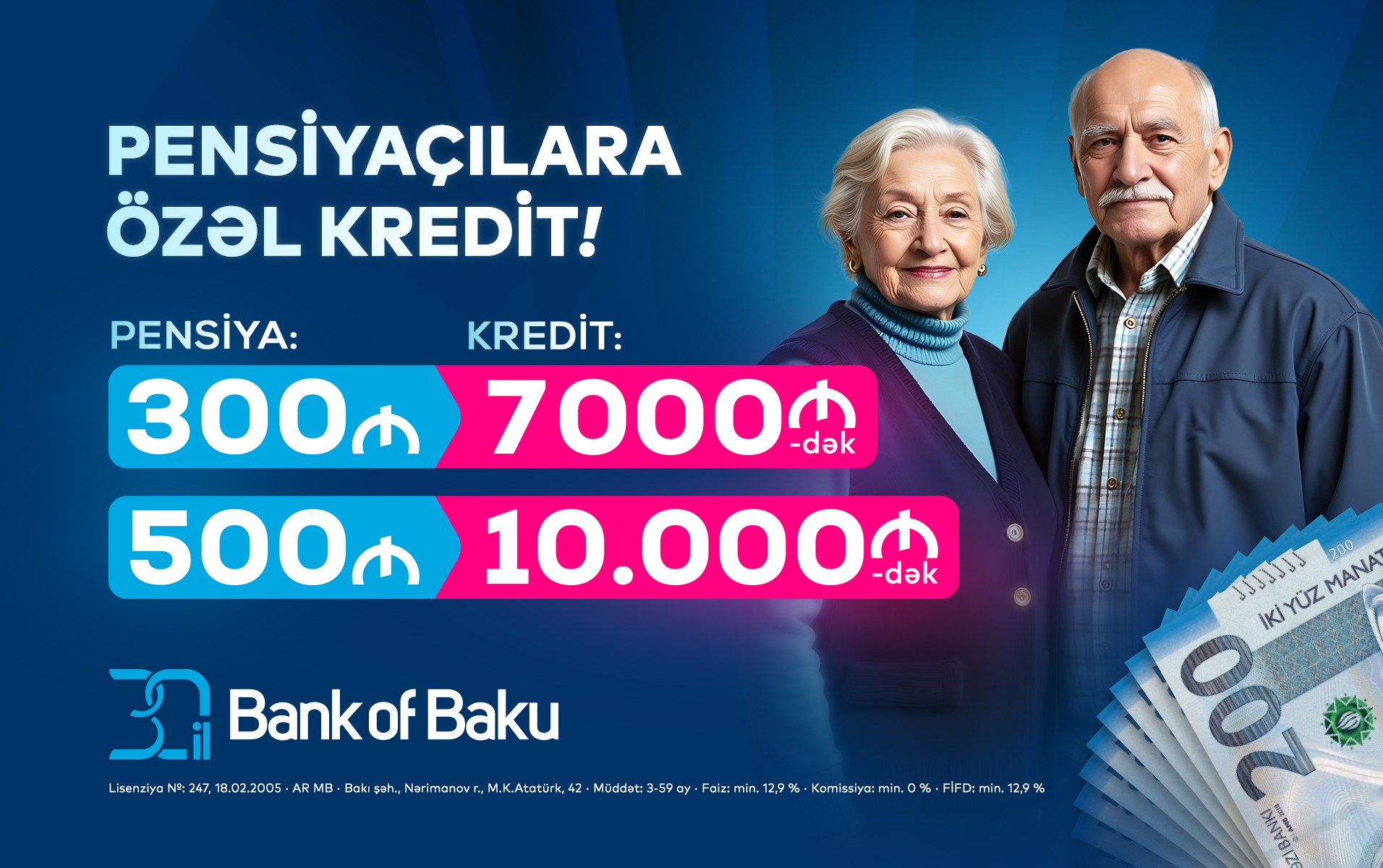 Bank of Baku-dan PENSİYAÇILARA ŞAD XƏBƏR!