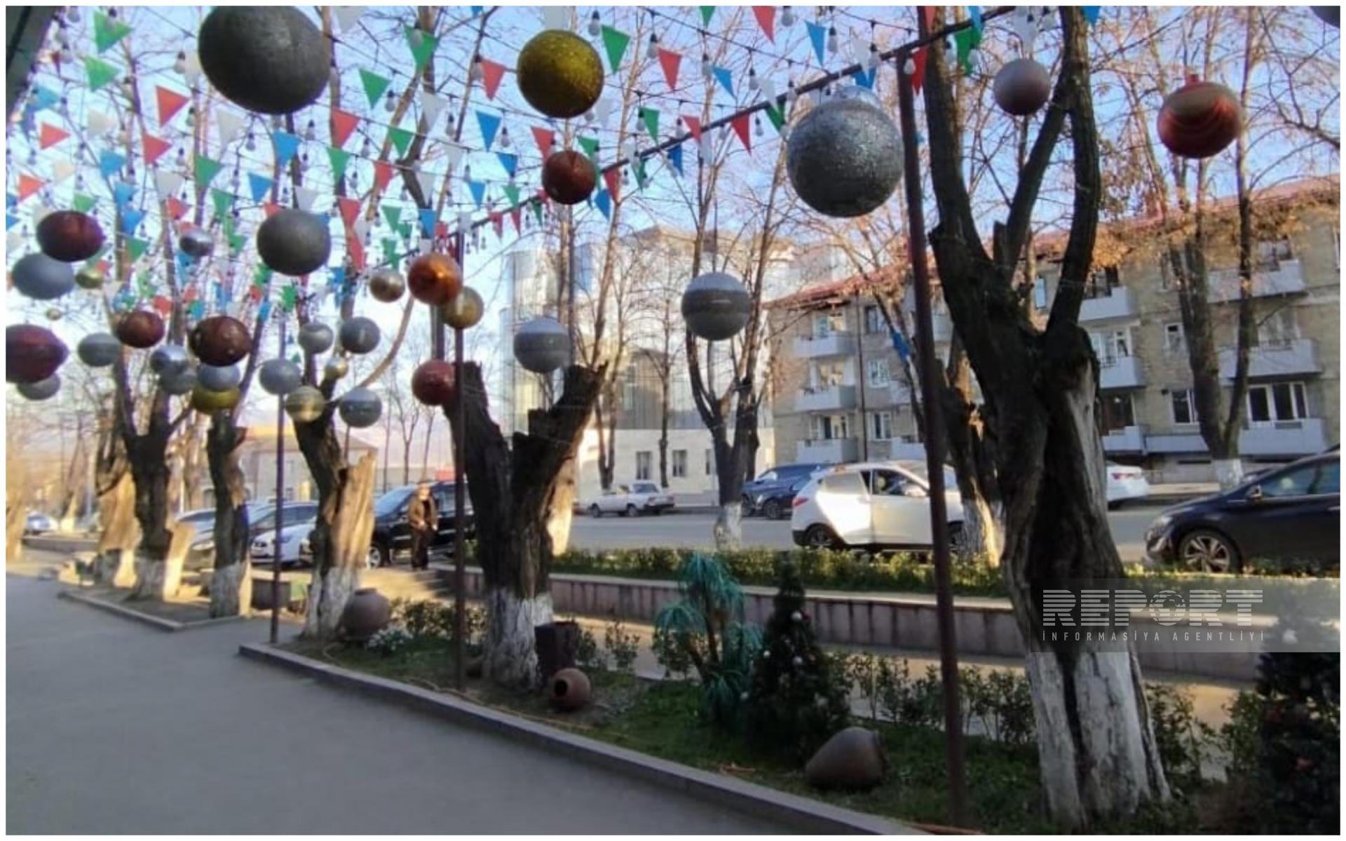 Xankəndidə Yeni il tədbirlərinə hazırlıq işləri görülür - FOTO