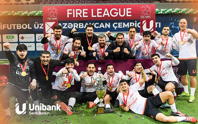 Unibank komandası futbol çempionatının qalibi oldu