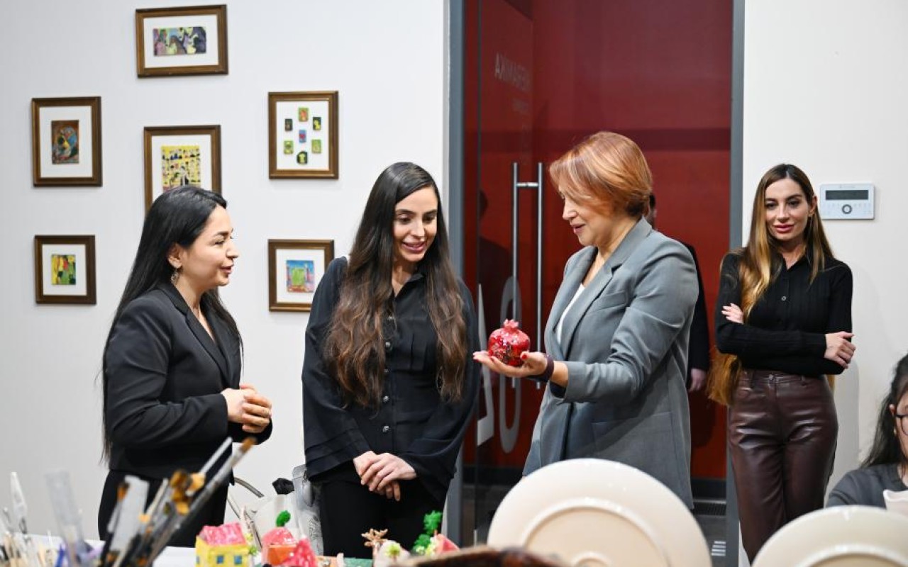 Leyla Əliyeva və Arzu Əliyeva DOST İnklüziv İnkişaf və Yaradıcılıq Mərkəzində- FOTOLAR