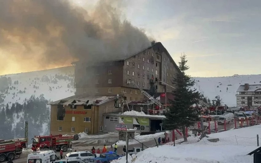 Türkiyədə hoteldə baş verən yanğına görə saxlanılanların sayı 13-ə çatdı