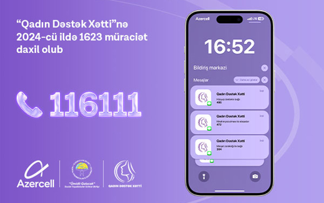“Qadın Dəstək Xətti” 2024-cü il üzrə hesabatını açıqlayır