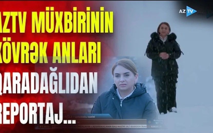 AzTV-nin müxbiri ailəsinin qətlə yetirildiyi əraziyə qızı ilə getdi - VİDEO