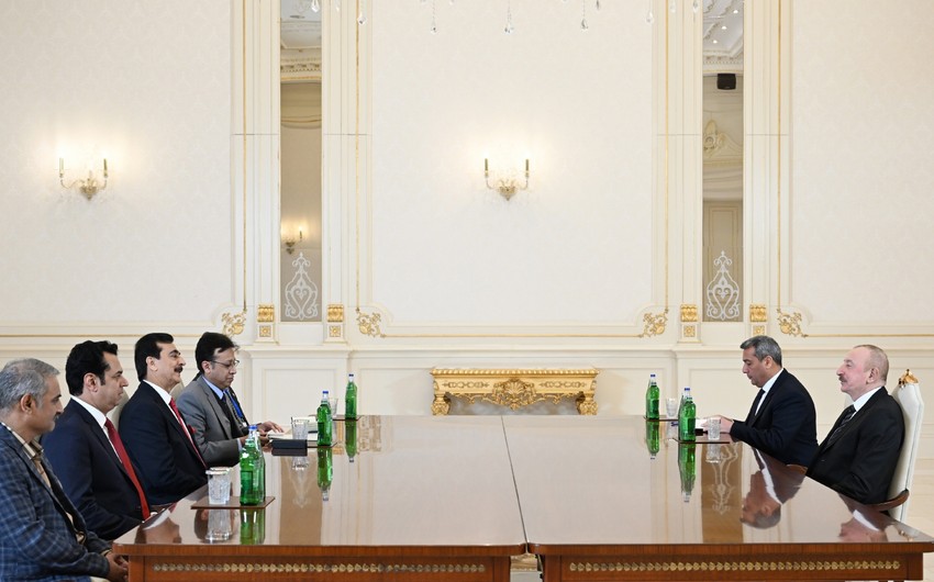 İlham Əliyev Pakistan Senatının sədrini qəbul etdi - FOTO