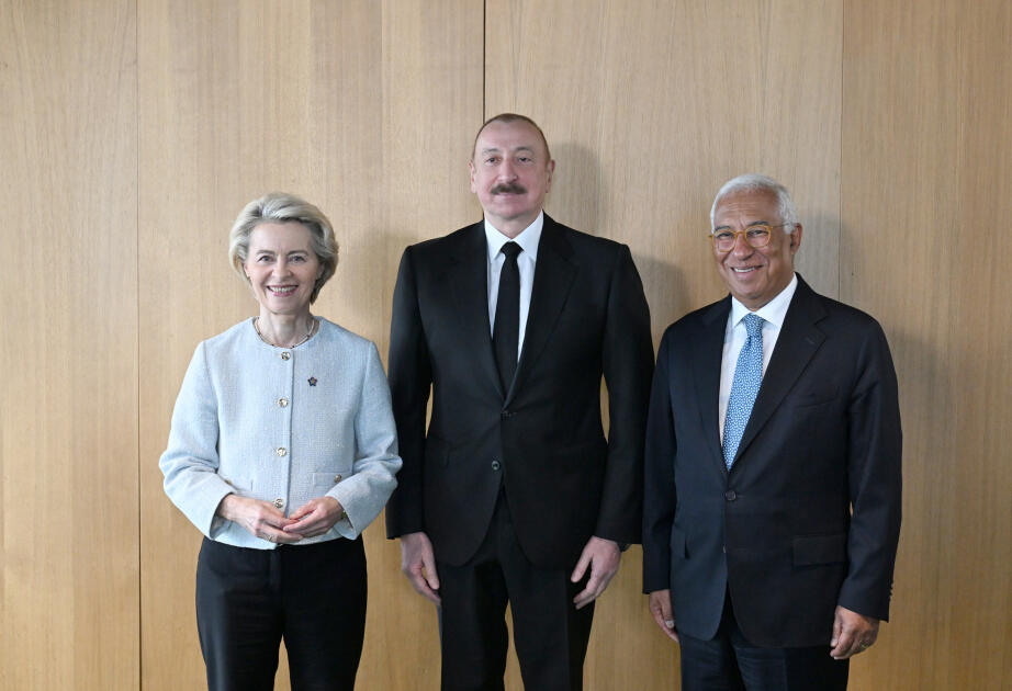 
İlham Əliyevin Tiranada Antonio Koşta və Ursula fon der Lyayen ilə görüşü olub - FOTO