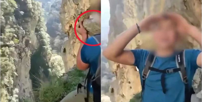 Turist dərəyə daş atdığına görə bütün pulunu itirə bilər - SƏBƏB