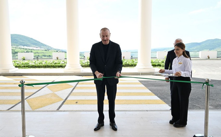 “Laçın” İstirahət Kompleksi istifadəyə verildi - İlham Əliyev açılışda iştirak etdi - FOTOLAR