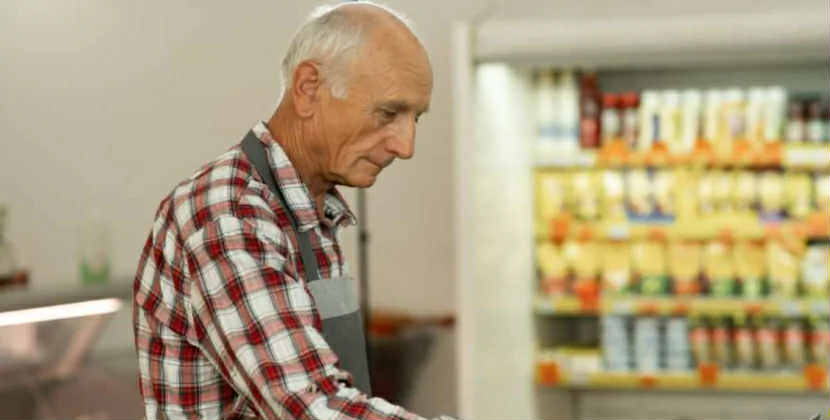 80 yaşlı kişi hələ də supermarketdə işləyir - SƏBƏB