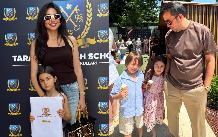 Safurə həyat yoldaşı ilə qızının məzun günündə