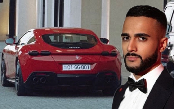 Hüseyn yeni "Ferrari"sini nümayiş etdirdi -FOTOLAR