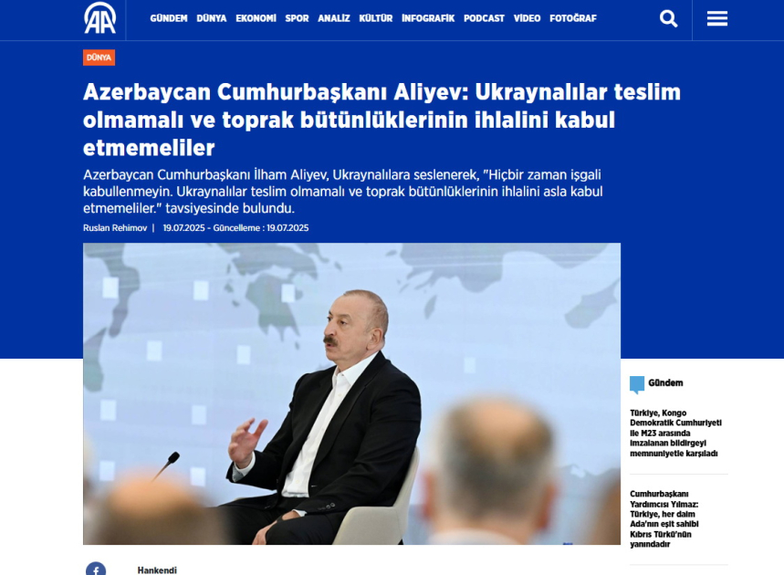 Prezident İlham Əliyevin III Qlobal Media Forumunda çıxışı dünya mətbuatının diqqət mərkəzindədir