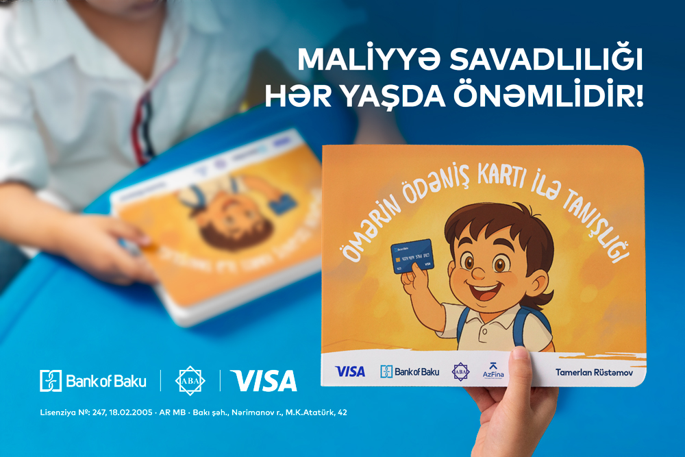 "Bank of Baku"dan maliyyə savadlılığına töhfə: Uşaqlar üçün maarifləndirici kitabça