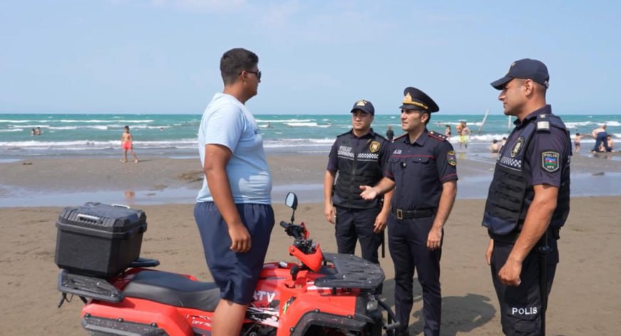 Polis çimərliklərdə vətəndaşlara bunu məsləhət görür - FOTO