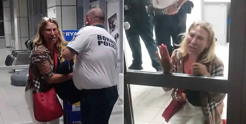 Təyyarəyə buraxılmadığı üçün hava limanını bir-birinə qatdı - FOTOLAR